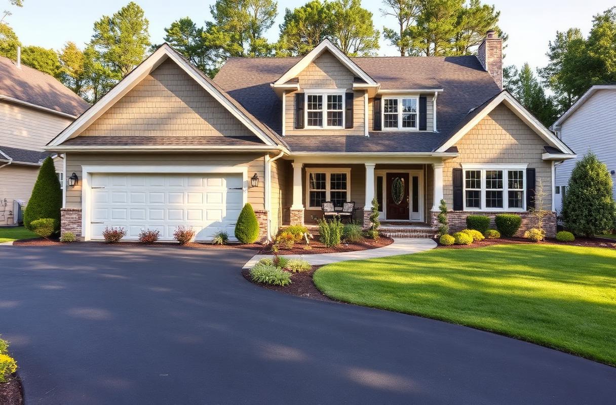 Renovated suburban home exterior